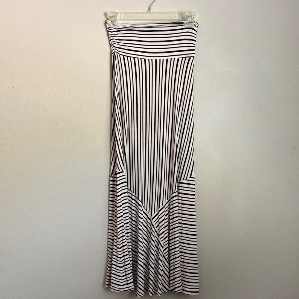 Maeve Black and Cream Striped Maxi Skirt size XXSP